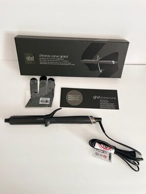 ghd Chronos Curve Grand Professional 1 1/4” Curling Iron W/Tong Big Curls NEW